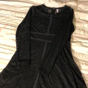 Black lace party dress